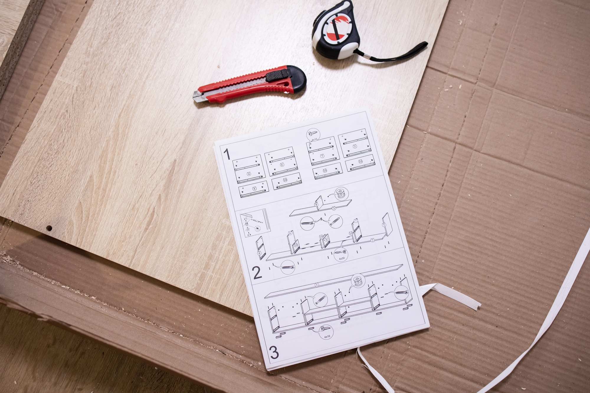 Top view assembly instructions tape measure